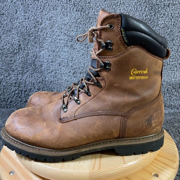 Chippewa Birkhead Work Boots Mens Size 13 Leather Waterproof Steel Toe Insulated